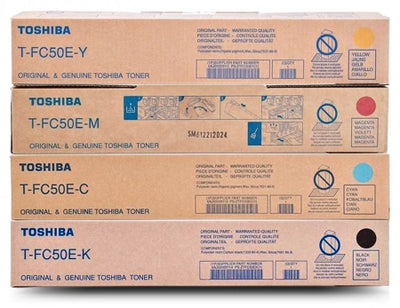 Genuine 4 Pack Toshiba TFC50 Toner Set [1BK,1C,1M,1Y]