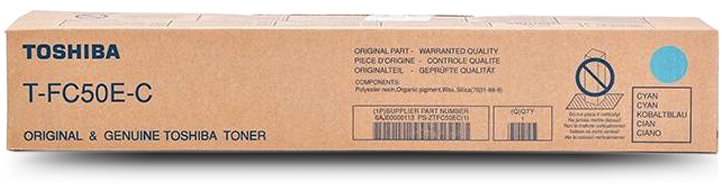 Genuine Toshiba TFC50C Cyan Toner Cartridge 28,000 Print