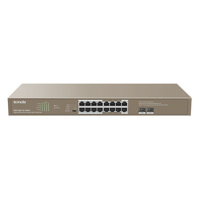 TENDA TEG1118P-16-250W 16GE + 2SFP SWITCH WITH 16-PORT POE+