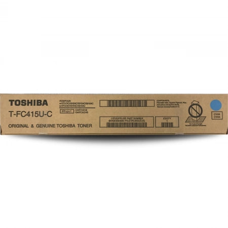 Genuine Toshiba T-FC415P-C TFC415PC Cyan Toner Cartridge 33,600 Pages