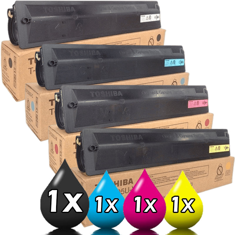 4 Pack Toshiba TFC505 Toner Cartridge Value Pack [1BK, 1C, 1M, 1Y]
