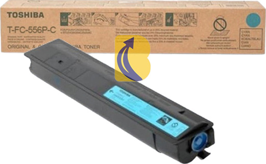 Genuine Toshiba TFC556PC Cyan Toner Cartridge 5506AC 6506AC 7506AC 39,200 Prints