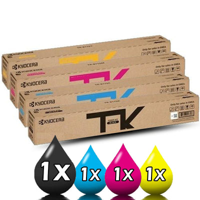 Genuine 4 Pack Kyocera TK8119 Toner Cartridges [1BK,1C,1M,1Y]