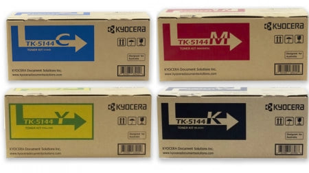 4 Pack Kyocera TK5144 Genuine Toner Cartridges [1BK,1C,1M,1Y]