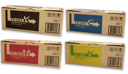 Genuine 4 Pack Kyocera TK584 Toner kit [1BK,1C,1M,1Y]