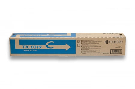 Genuine Kyocera TK-8319C Cyan Toner Cartridge 6K Print Yield