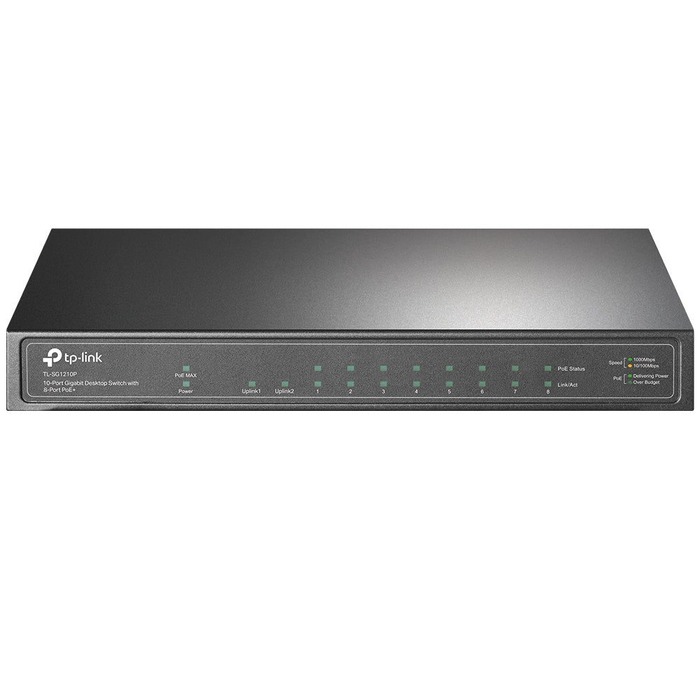 10-PORT GIGABIT DESKTOP SWITCH WITH 8-PORT POE+