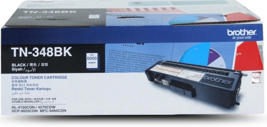 Genuine Brother TN348BK Black Toner Cartridge 6000 Page