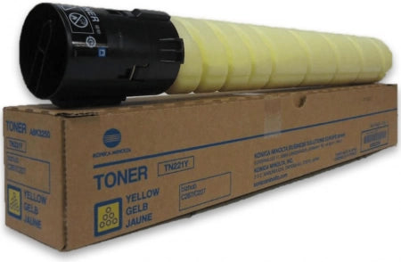 Genuine Konica TN-221Y Yellow Toner Cartridge  A8K3290 21K Print Yield