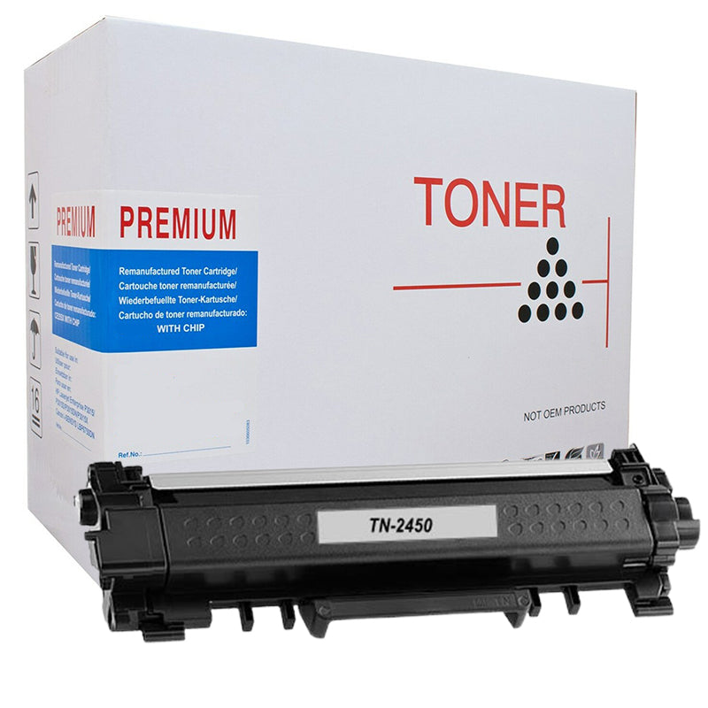Brother TN-2450 Generic White Box Toner cartridge 3,000 Pages - BUY 5 GET 1 FREE