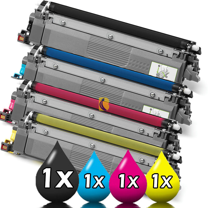 4 Pack Brother TN258XL Compatible Toner Cartridge Value Pack [1BK, 1C, 1M, 1Y]