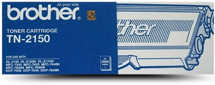 Genuine Brother TN-2150 Black Toner Cartridge 2.6K Print Yield