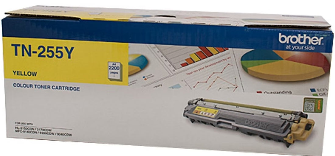 Genuine Brother TN255 Yellow Toner Cartridge 2,200 Page
