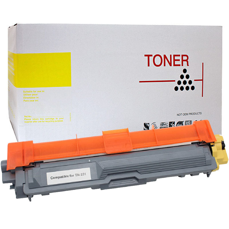 Brother TN255Y Yellow Toner Cartridge White Box 2200 Page