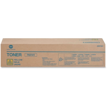Konica Minolta C353 Yellow Toner Cartridge TN314Y AOD7221 20,000 Yield (Genuine)