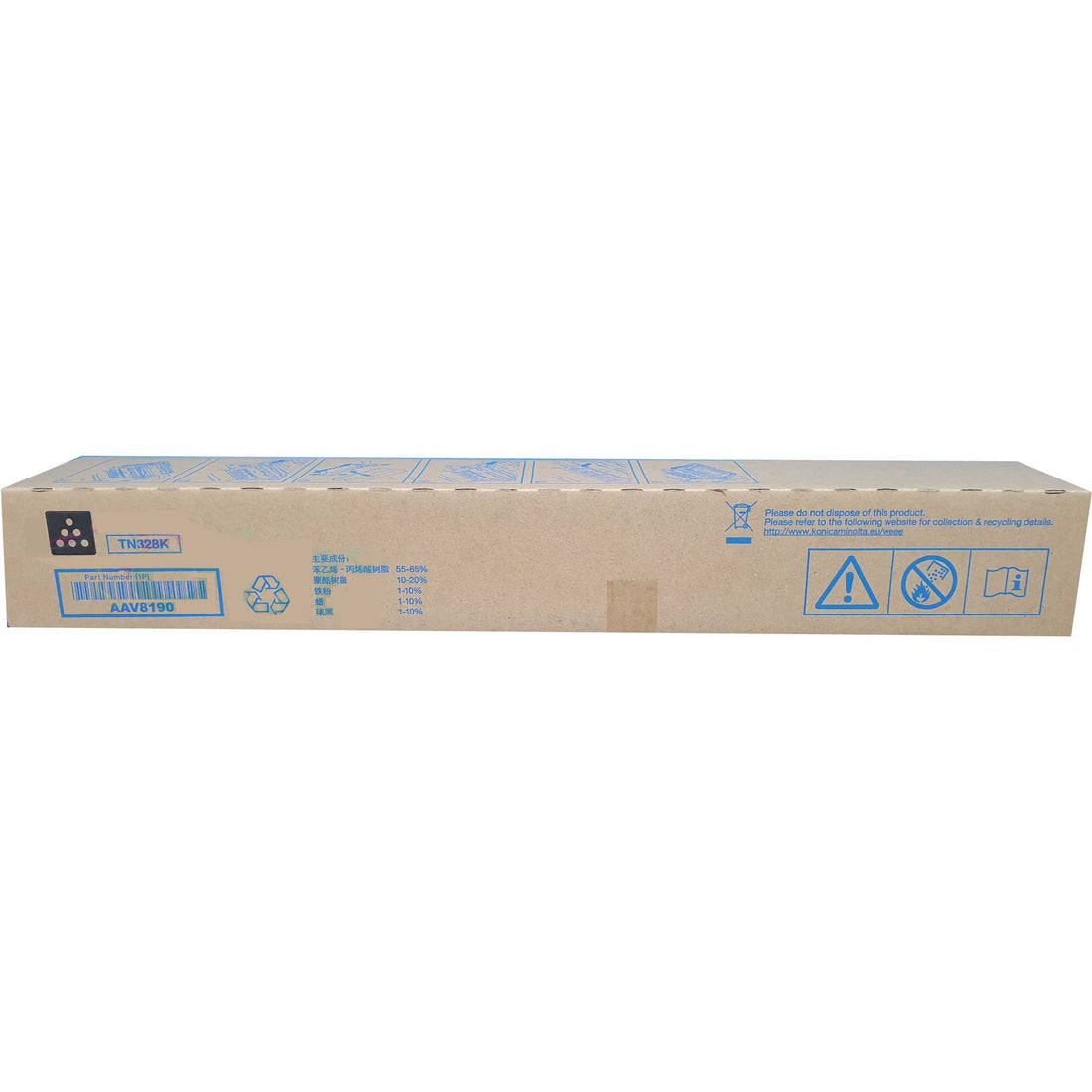 Genuine Konica Minolta TN328K Black Toner AAV8190 28,000 Pages *Recommended*