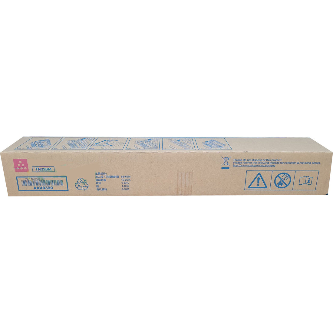 Genuine Konica Minolta TN328M Magenta Toner Cartridge AAV8390 ~ 28,000 Page