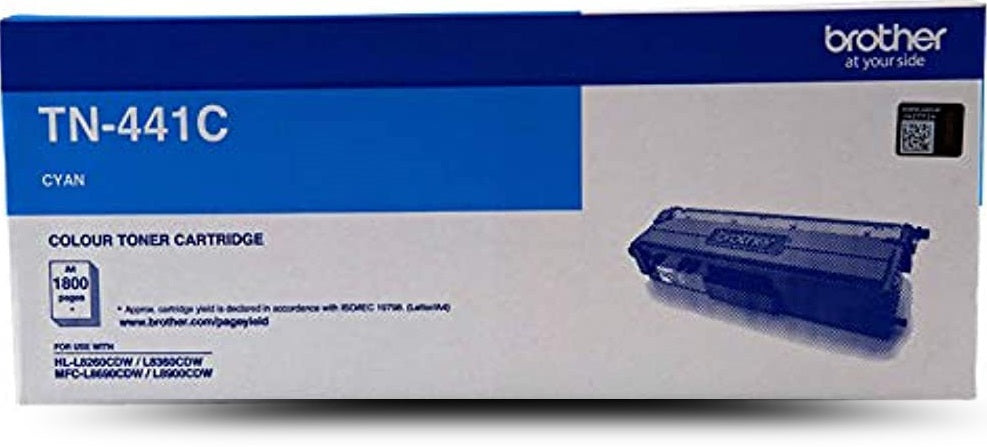Genuine Brother TN441C Cyan Toner Cartridge 1.8K Print Yield