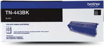Genuine Brother TN443BK Black Toner Cartridge 4,500 Page