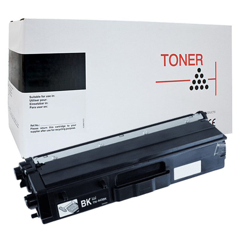 White Box Premium Brother TN443BK Black Toner Cartridge 4,500 Page