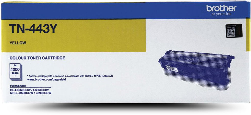 Genuine Brother TN443Y Yellow Toner Cartridge 4,000 Yield