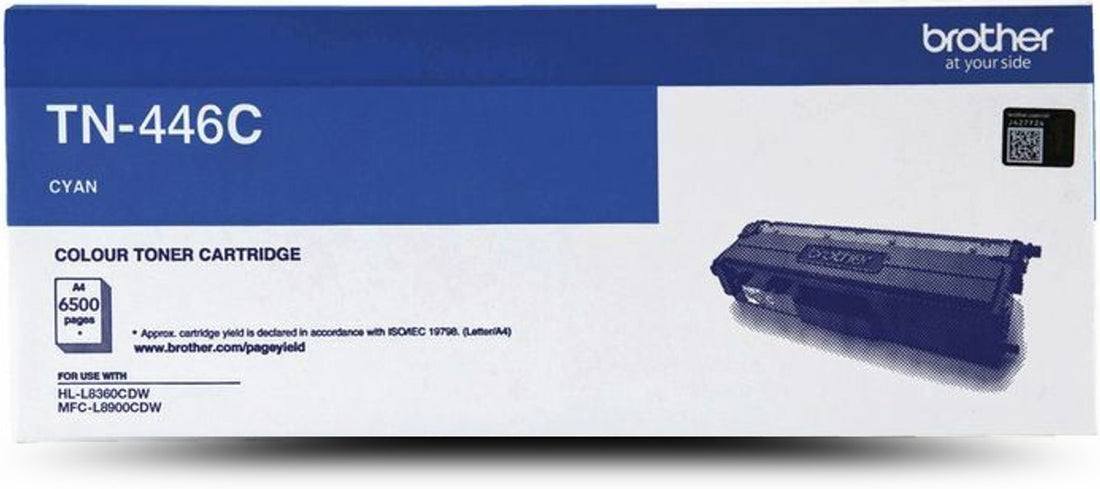 Genuine Brother TN446C Cyan Toner Cartridge 6,500 Yield