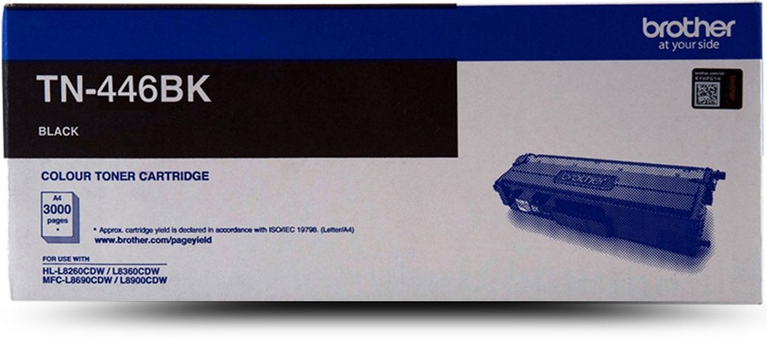 Genuine Brother TN446BK Black Toner Cartridge 6,500 Yield