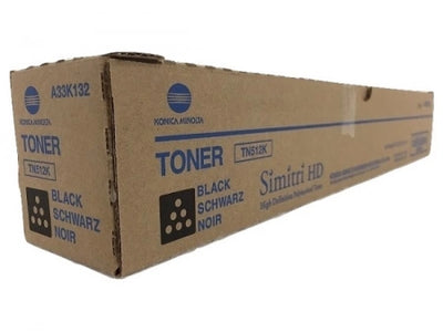 Genuine Konica Minolta TN512BK / A33K-192 Black Toner Cartridge 27.5K Print Yield