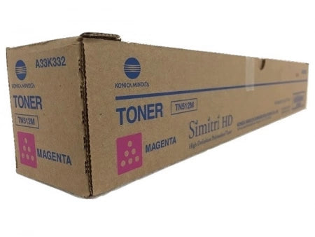 Genuine  Konica Minolta TN512M / A33K-392 Magenta Toner Cartridge 26K Print Yield