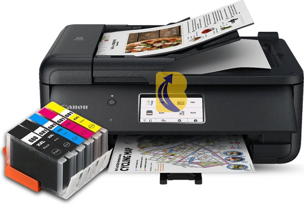 Canon Pixma TR8660 Home Office MFC with Wifi & Airprint + Toners Bundle