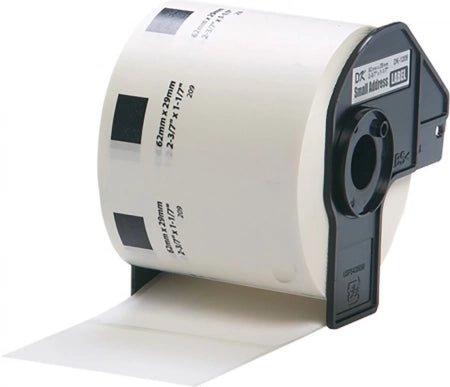 Brother DK-11209 Labels Black on White Thermal Die-Cut Roll Compatible 800/roll