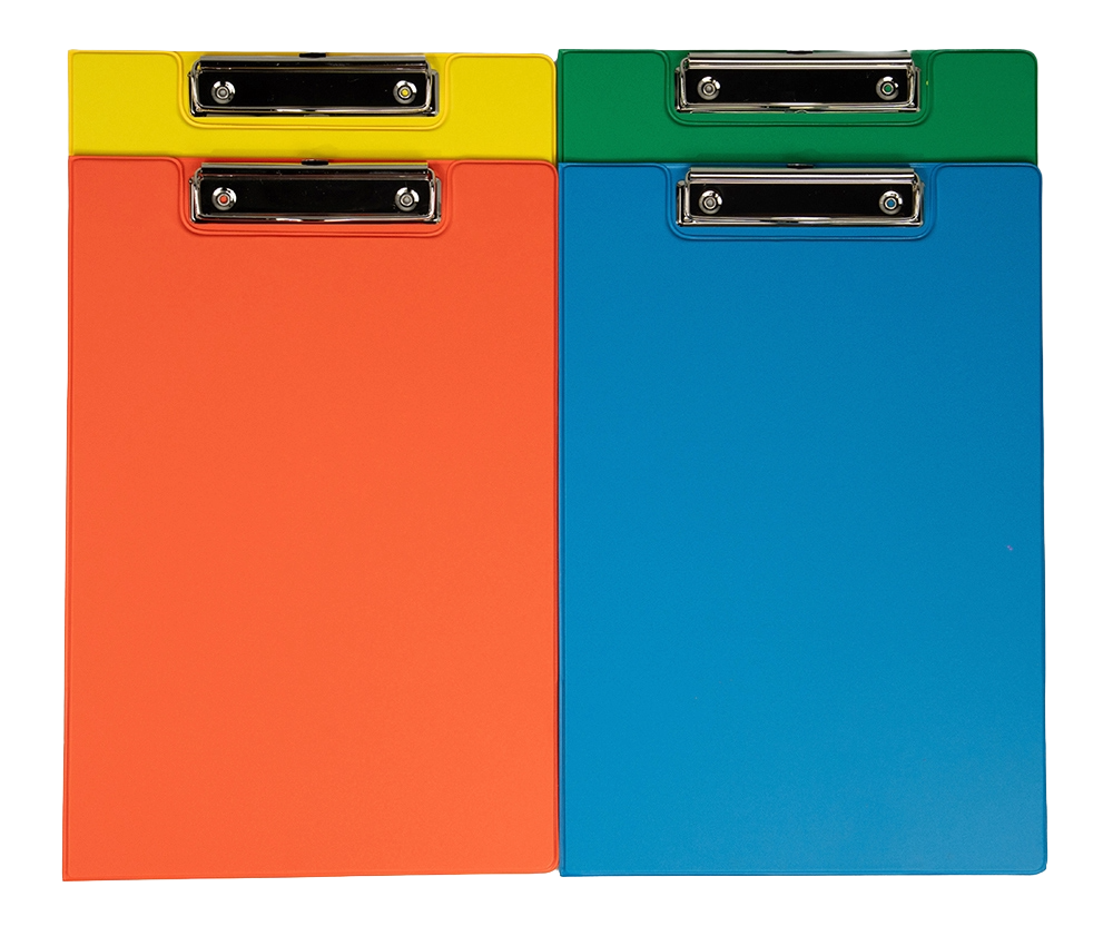 Carton of 5 Packs GNS A4 Clipfolders with Inside Pocket Bright Assorted Color