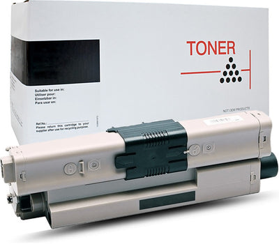 White Box Premium OKI C532 / MC573 Black Toner Cartridge 46490612 7,000 Page