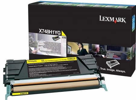 Lexmark X748H1YG Yellow Genuine High Yield Toner Cartridge 10K Print Yield