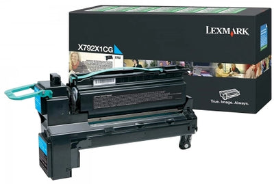 Genuine Lexmark X792 X792X1CG Cyan High Capacity Toner Cartridge 20000 Pages