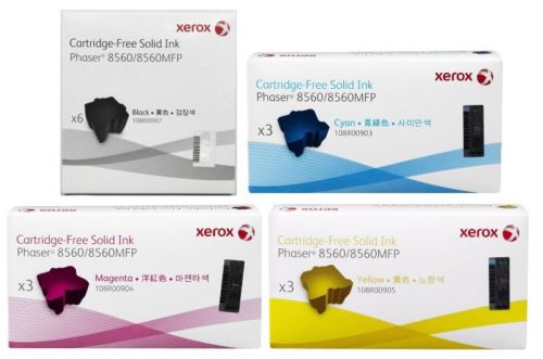 4 Pack Genuine Fuji Xerox 8560 108R00903-108R00907 Ink Cartridges [1BK,1C,1M,1Y]