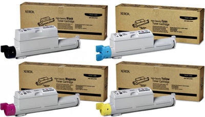 4 Pack Genuine Fuji Xerox 6360 106R01218-106R01221 Toner Cartridges [1BK,1C,1M,1Y]