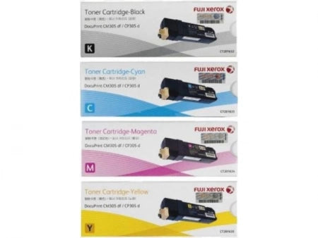 Genuine 4 Pack Fuji Xerox CT201632-CT201635 Toner Cartridges Docuprint CM305df [1BK,1C,1Y,1M]