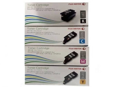 Genuine 4 Pack Fuji Xerox CP115W CT202268-CT202270 Toner Cartridges [1BK,1C,1M,1Y]