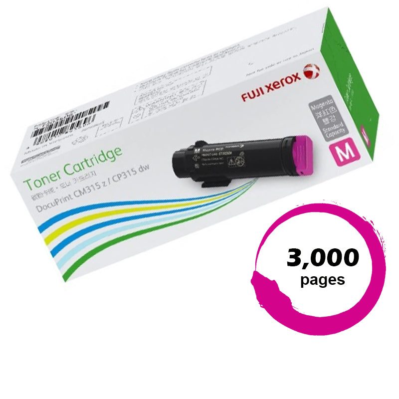 Genuine Fuji Xerox DocuPrint CP315DW CT202608 Magenta Toner Cartridge DocuPrint CP315DW 3,000 Print