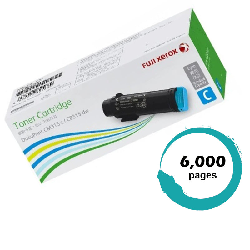 Genuine Fuji Xerox DocuPrint CP315DW CT202611 Cyan Toner Cartridge 6,000 Print