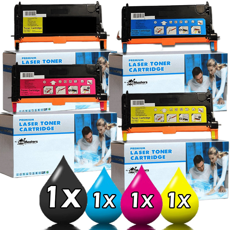 4 Pack Fuji Xerox C2200 CT350674-CT350677 Compatible Toner Cartridges [1BK+1C+1M+1Y]