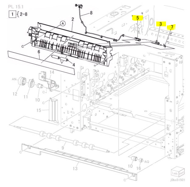Fuji Xerox DocuCentre SC2020 Registration Chute (059K87360)
