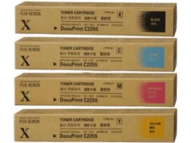4 Pack Genuine Fuji Xerox C2255 CT201160-CT201163 Toner Cartridges [1BK,1C,1M,1Y]