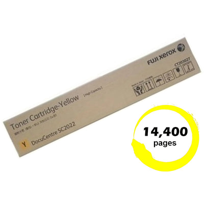Genuine Fuji Xerox CT203027 Yellow Toner Cartridge 14,400 Prints - DocuCentre SC2022