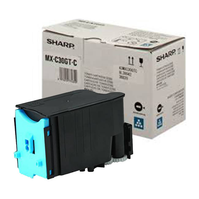 Genuine Sharp MX-C250 / C300 / C301 MX-C30GTC Cyan Toner Cartridge - 6,000 Page
