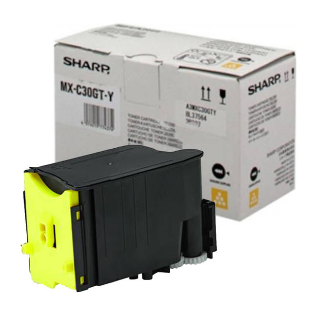 Genuine Sharp MX-C250 / C300 / C301 MX-C30GTY Yellow Toner Cartridge - 6,000 Page
