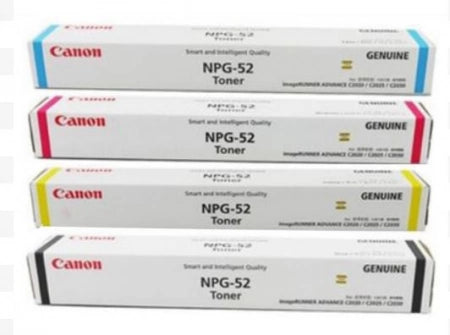 4 Pack Canon TG52B GPR36 NPG52 Genuine Toner Cartridges [1BK,1C,1M,1Y]