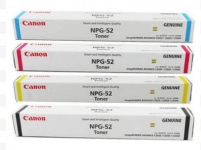 4 Pack Canon TG52B GPR36 NPG52 Genuine Toner Cartridges [1BK,1C,1M,1Y]