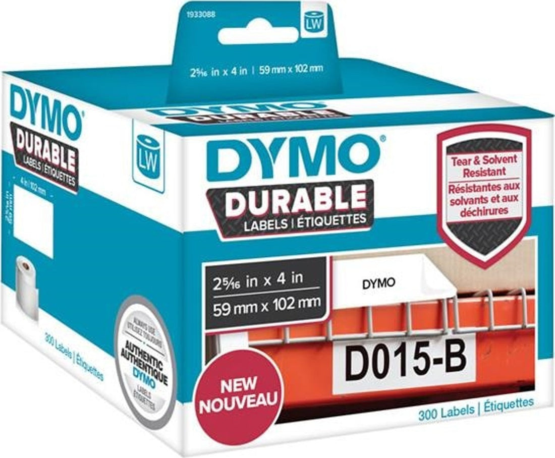 Genuine Dymo 1933088 Durable Industrial White Label Roll 300/rol